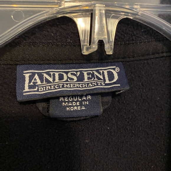 Lands End Jacket Fleece Cabincore Hiking Outdoors Fall Winter Black Size 14-16 - Picture 5 of 13